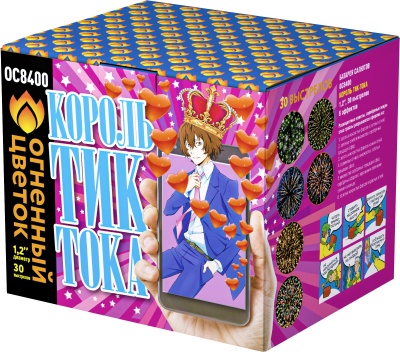 Король Тик-Тока Батарея салютов купить в Сольвычегодске | solvychegodsk.salutsklad.ru